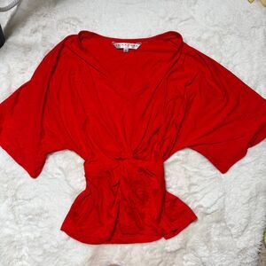 Trina Turk Etta Twist Front V-Neck Top